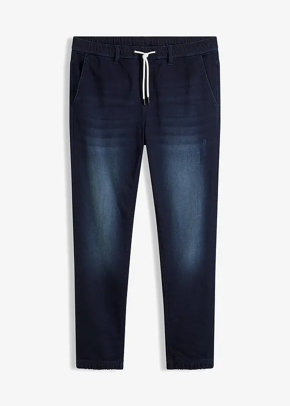Teplákové džíny bez zapínání, Regular Fit, Straight, bonprix