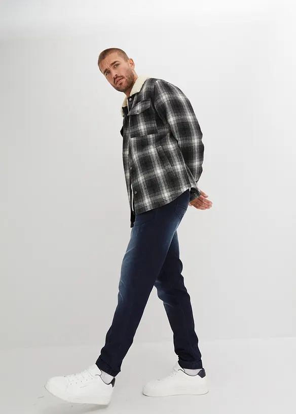 Teplákové džíny bez zapínání, Regular Fit, Straight, bonprix
