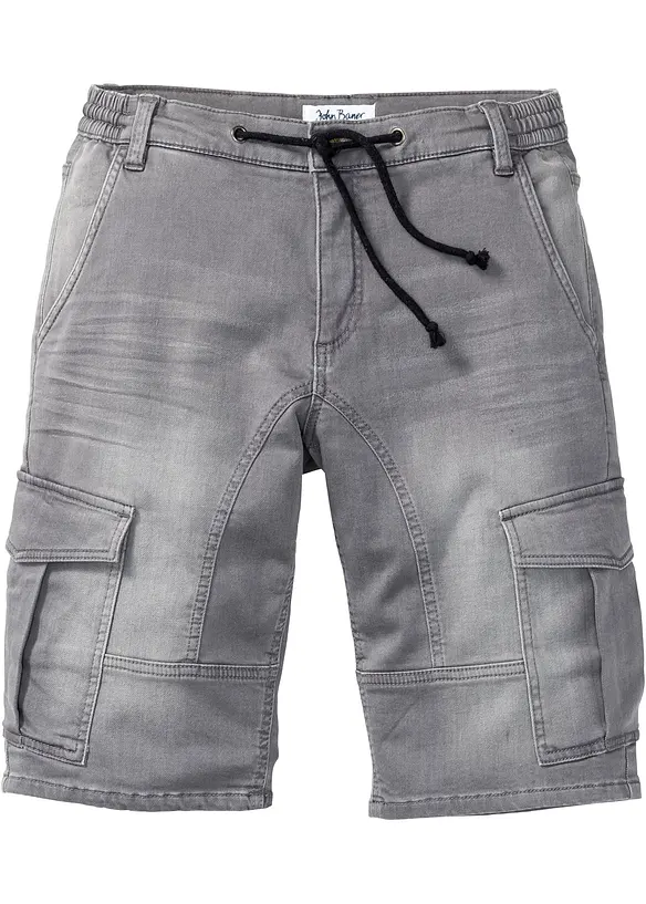 Džínové bermudy z teplákoviny, Regular Fit, bonprix