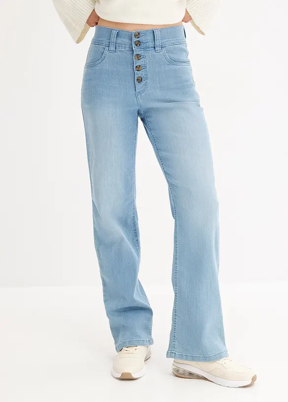 Strečové džíny Straight, High Waist, bonprix