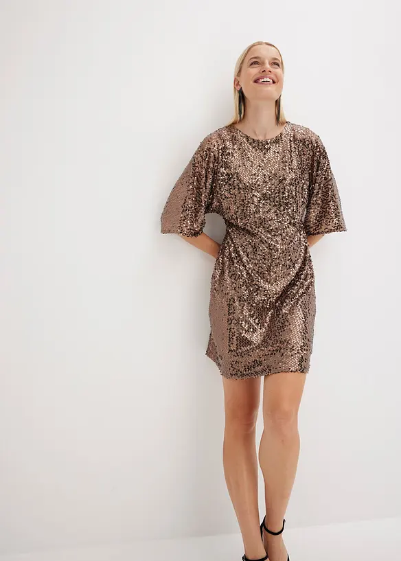Oversize šaty s pajetkami, bonprix