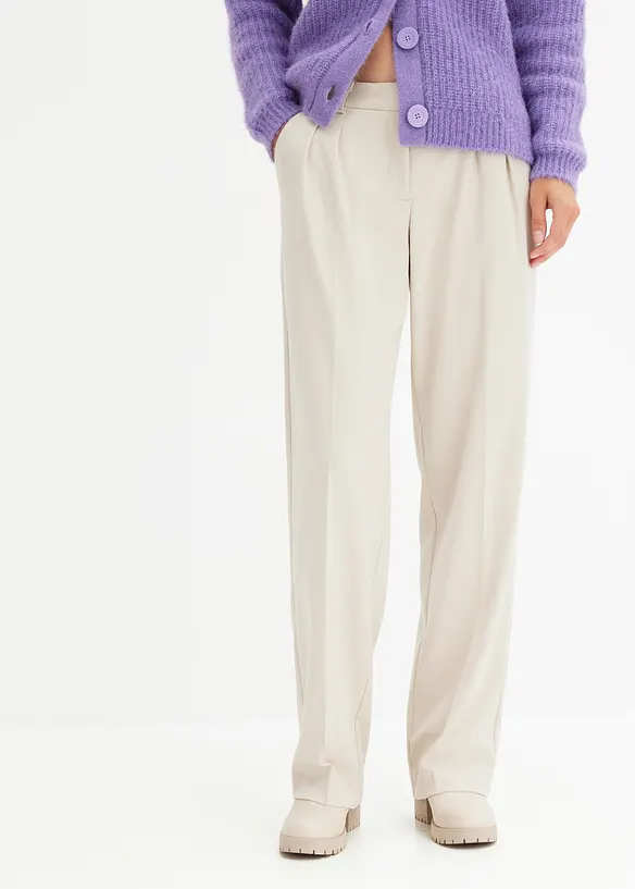 Kalhoty se sklady v pase, Tapered, bonprix