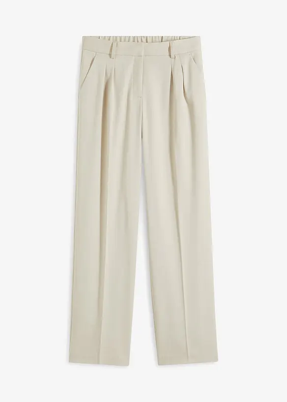 Kalhoty se sklady v pase, Tapered, bonprix
