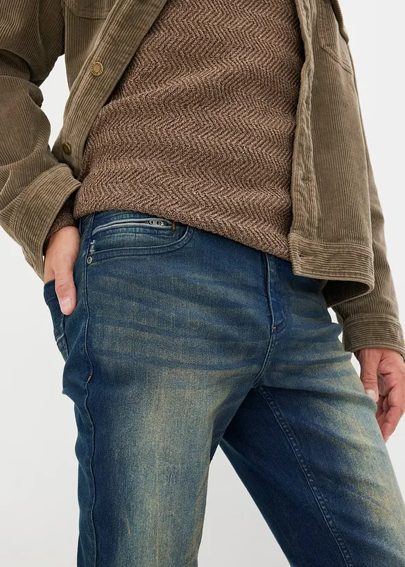 Lehké strečové džíny Slim Fit, Straight, bonprix