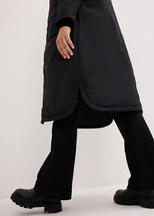 Široká parka ve střihu do A s průvlekem, bonprix