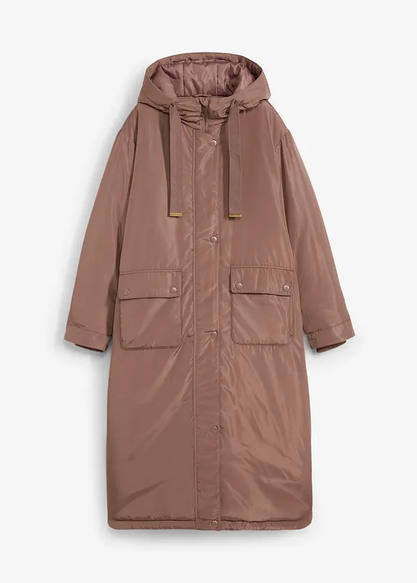 Široká parka ve střihu do A s průvlekem, bonprix