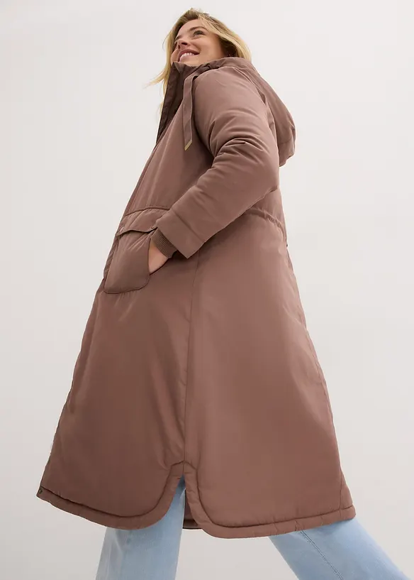 Široká parka ve střihu do A s průvlekem, bonprix