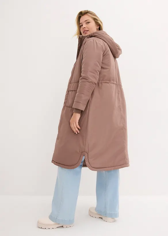 Široká parka ve střihu do A s průvlekem, bonprix