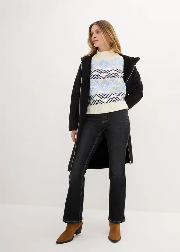 Termo měkk&eacute; dž&iacute;ny Bootcut Mid Waist,, bonprix