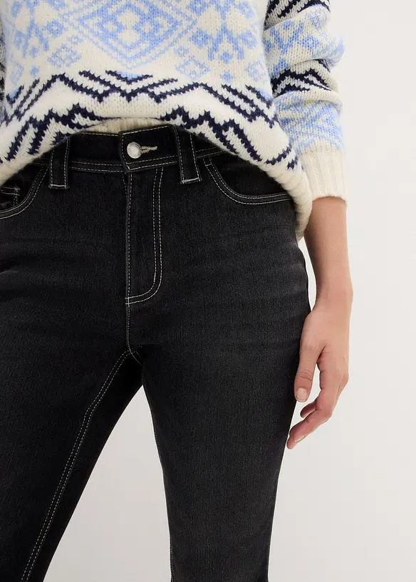 Termo měkk&eacute; dž&iacute;ny Bootcut Mid Waist,, bonprix