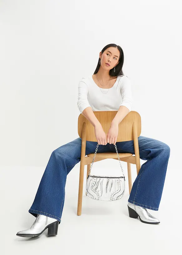 Tričko s dlouhým rukávem, z čisté organické bavlny, bonprix