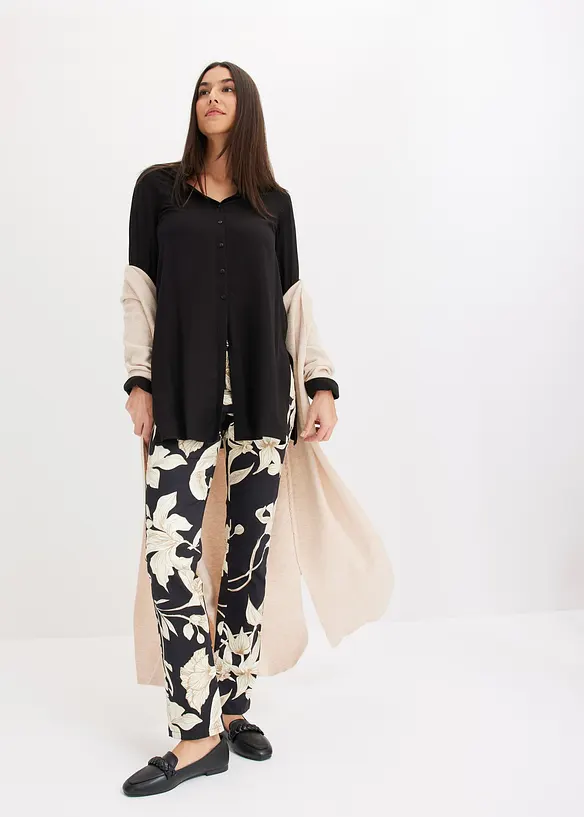 Dlouhá viskózová halenka, bonprix