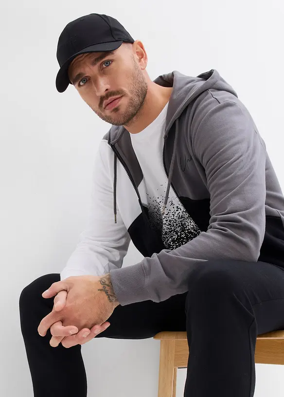 Mikinov&aacute; bunda s kapuc&iacute;, z čist&eacute; organick&eacute; bavlny, bonprix