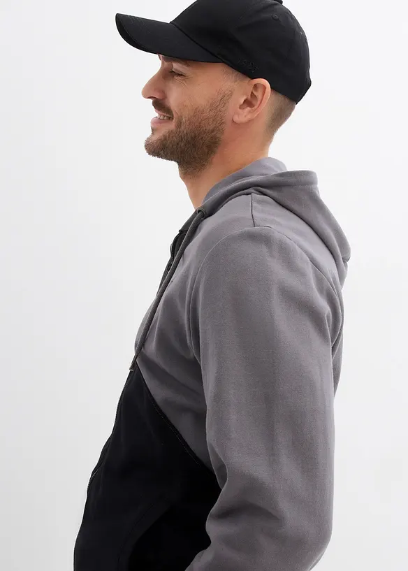 Mikinov&aacute; bunda s kapuc&iacute;, z čist&eacute; organick&eacute; bavlny, bonprix