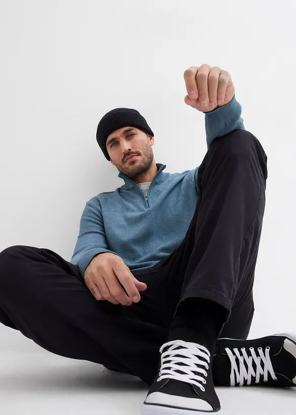 Kalhoty bez zap&iacute;n&aacute;n&iacute;, s pohodln&yacute;m pasem, Regular Fit, Straight (2 ks v balen&iacute;), bonprix