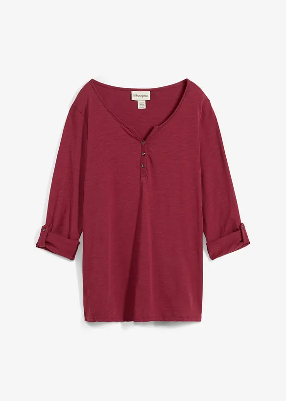 Tričko s knofl&iacute;kovou l&eacute;gou, z čist&eacute; organick&eacute; bavlny, bonprix