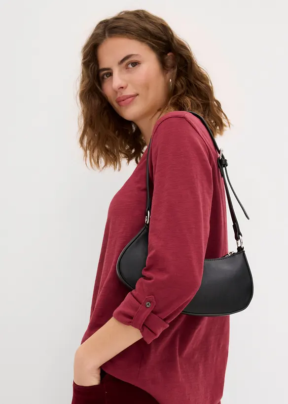 Tričko s knofl&iacute;kovou l&eacute;gou, z čist&eacute; organick&eacute; bavlny, bonprix