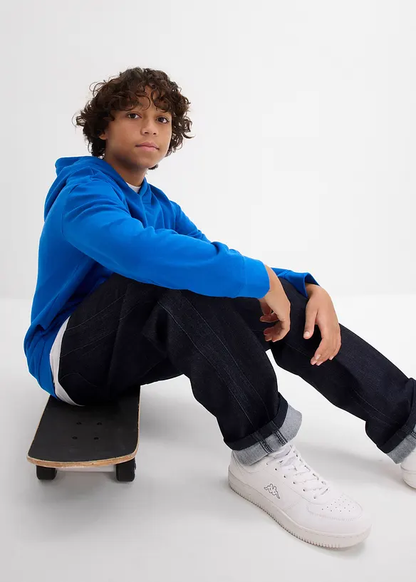 Mikina s kapucí, z měkké bavlněné směsi, bonprix