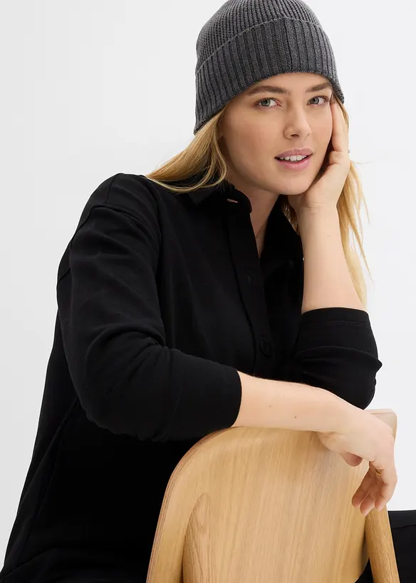 Dlouhá mikina na zapínání s kapsami, bonprix