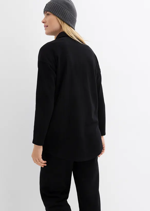 Dlouhá mikina na zapínání s kapsami, bonprix