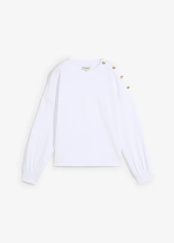 Mikina s knoflíky, bonprix