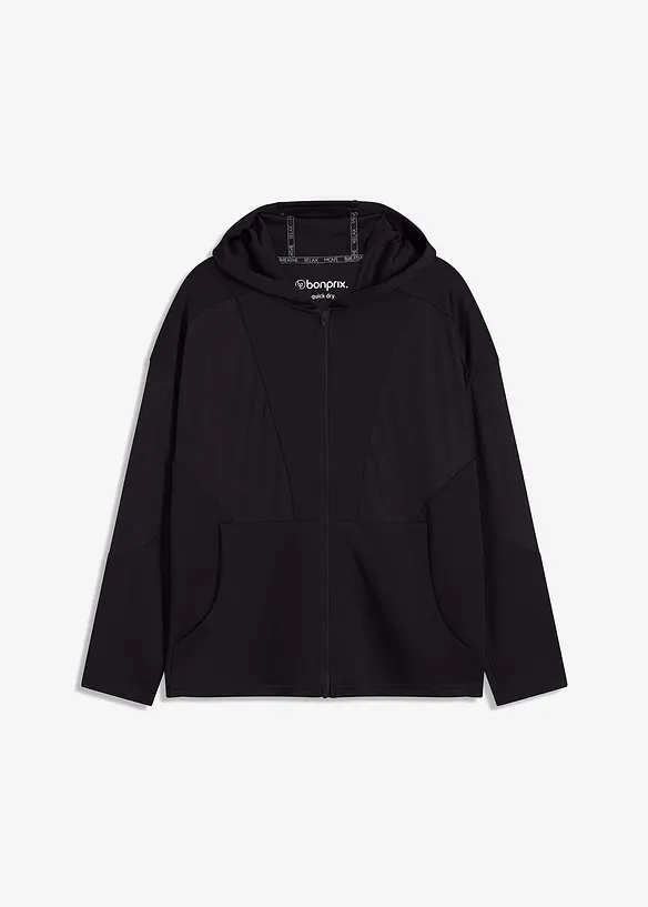 Funkční sportovní bunda s průhlednou síťovinou, oversized, bonprix