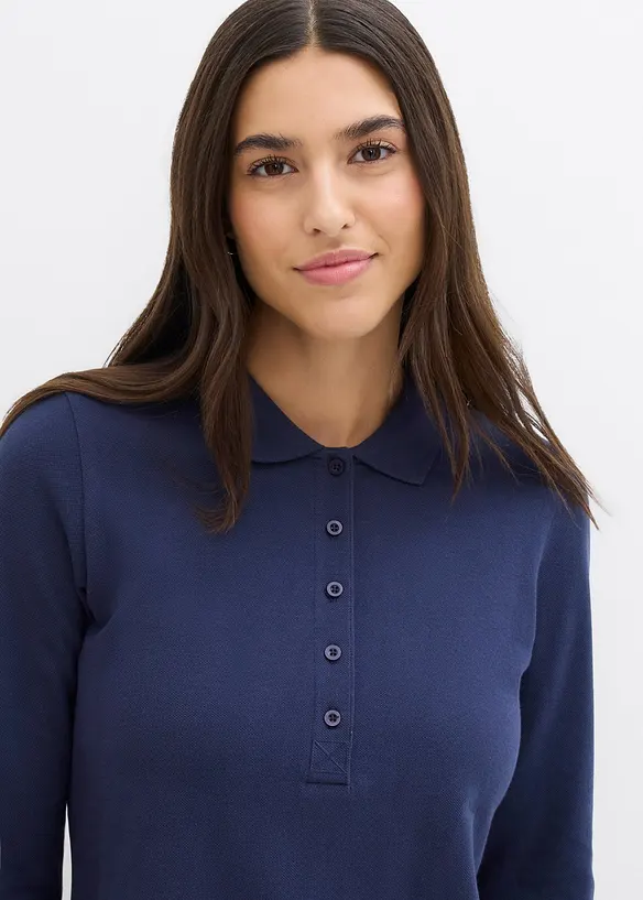 Triko polo z piké z čisté organické bavlny, bonprix