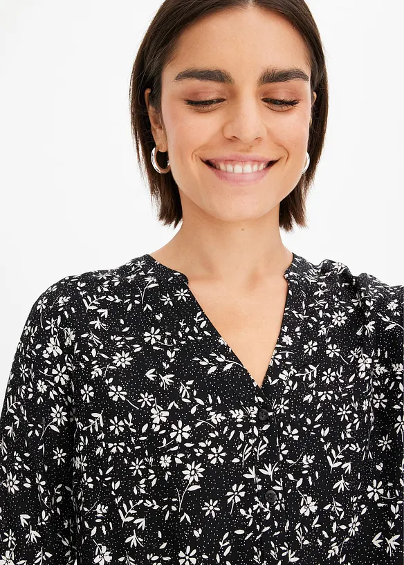 Halenka ze spl&yacute;vav&eacute; visk&oacute;zy, bonprix