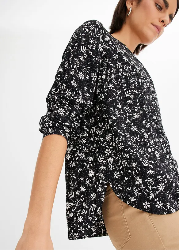 Halenka ze spl&yacute;vav&eacute; visk&oacute;zy, bonprix