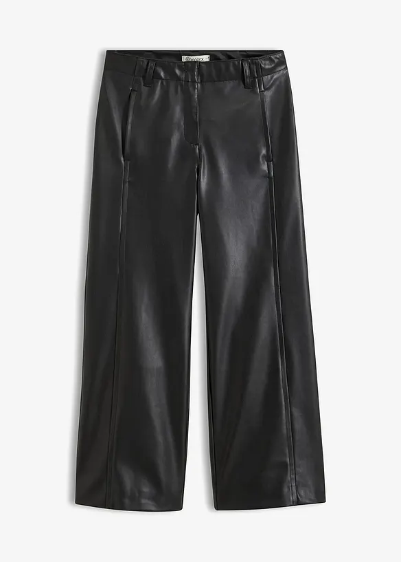 Culotte kalhoty z imitace kůže, bonprix