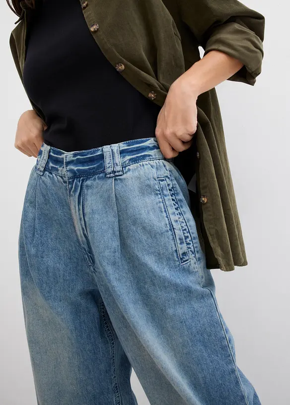 Džíny Wide Leg, High Waist, bonprix