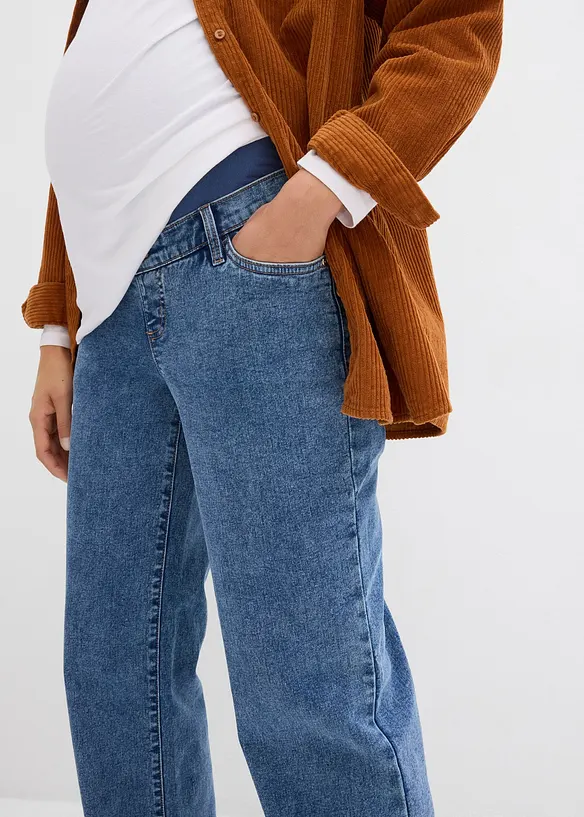 Těhotenské džíny z organické bavlny, Loose Fit, bonprix