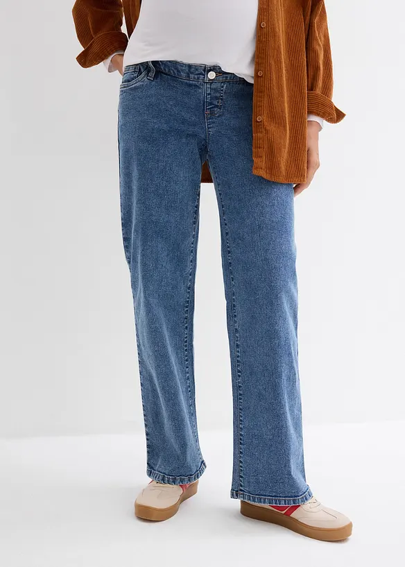 Těhotenské džíny z organické bavlny, Loose Fit, bonprix