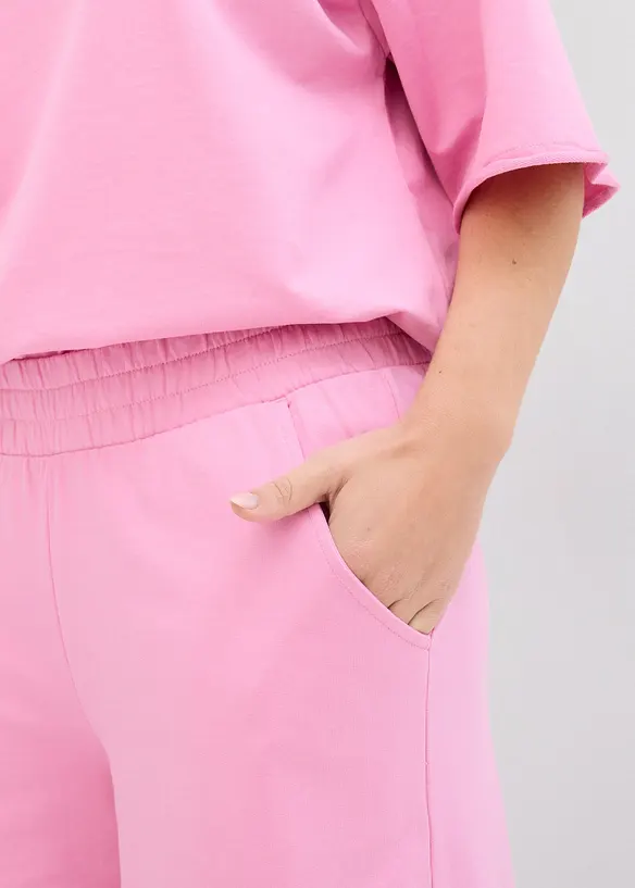 Teplákové kalhoty z organické bavlny, 7/8 délka, bonprix