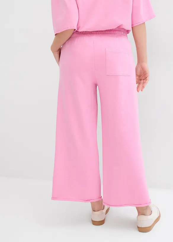 Teplákové kalhoty z organické bavlny, 7/8 délka, bonprix