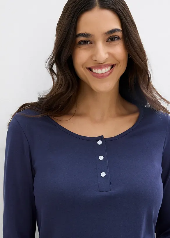 Triko s kulat&yacute;m v&yacute;střihem, z čist&eacute; organick&eacute; bavlny, bonprix