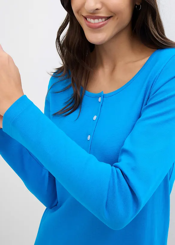 Triko s kulat&yacute;m v&yacute;střihem, z čist&eacute; organick&eacute; bavlny, bonprix