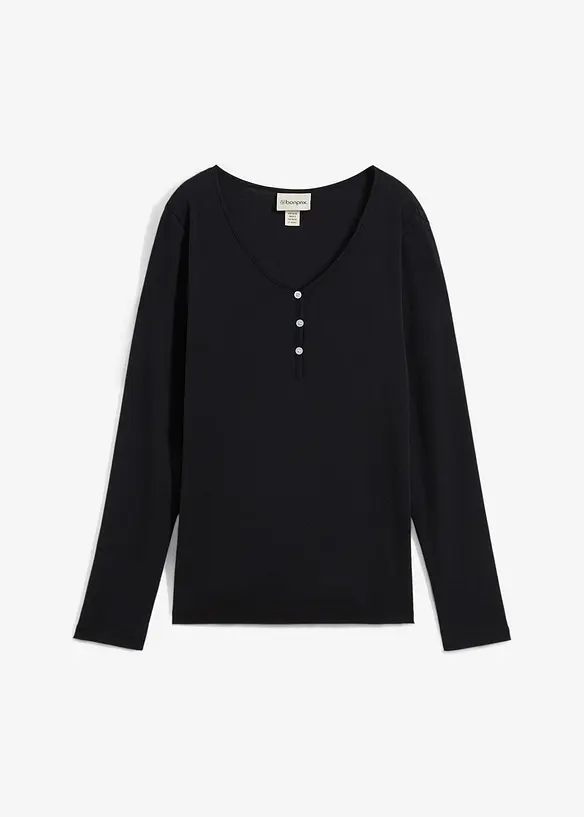 Tričko s dlouh&yacute;m ruk&aacute;vem, z čist&eacute; organick&eacute; bavlny, bonprix