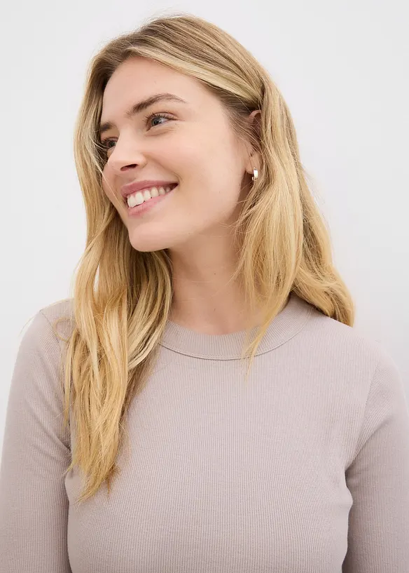 Žebrové tričko s čistou organickou bavlnou (2 ks v balení), bonprix