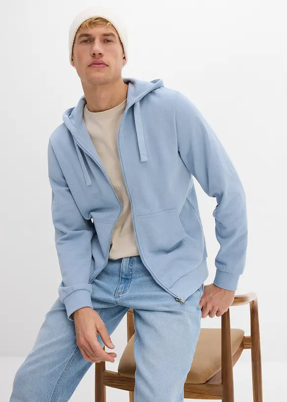 Mikina s kapuc&iacute; a zipem, bonprix