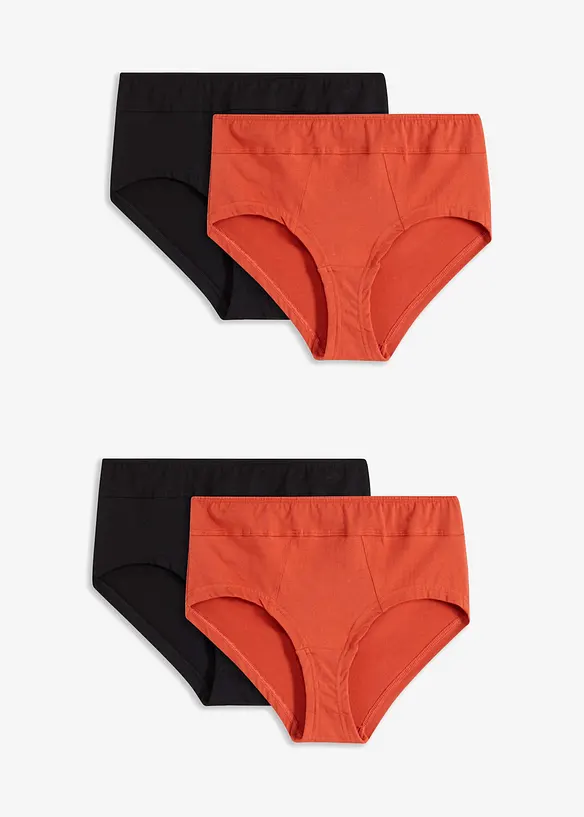 Bokové maxi kalhotky s bio bavlnou (4 ks v balení), bonprix