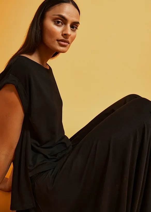 Oversize tričko ze splývavé viskózy, bonprix