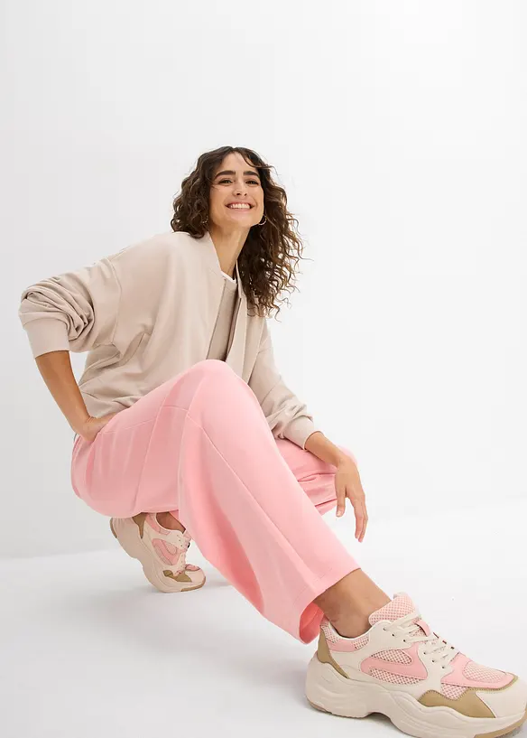 Žerzejové kalhoty z interlocku, bonprix