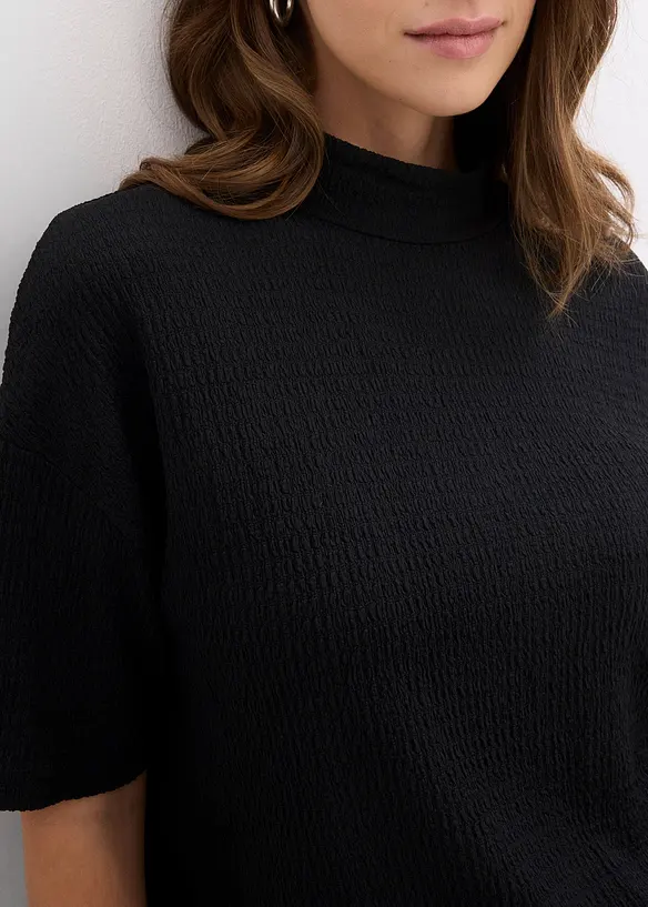 Tričko ze strukturovan&eacute;ho krepu, bonprix