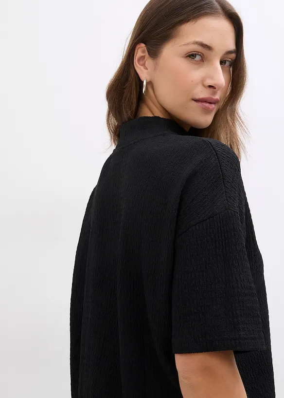 Tričko ze strukturovan&eacute;ho krepu, bonprix