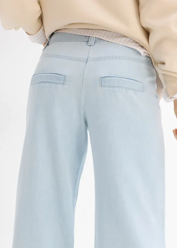 Džíny Wide Leg, Mid Waist, Super Soft, bonprix