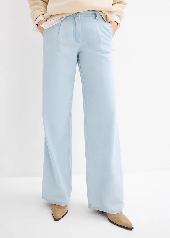 Džíny Wide Leg, Mid Waist, Super Soft, bonprix