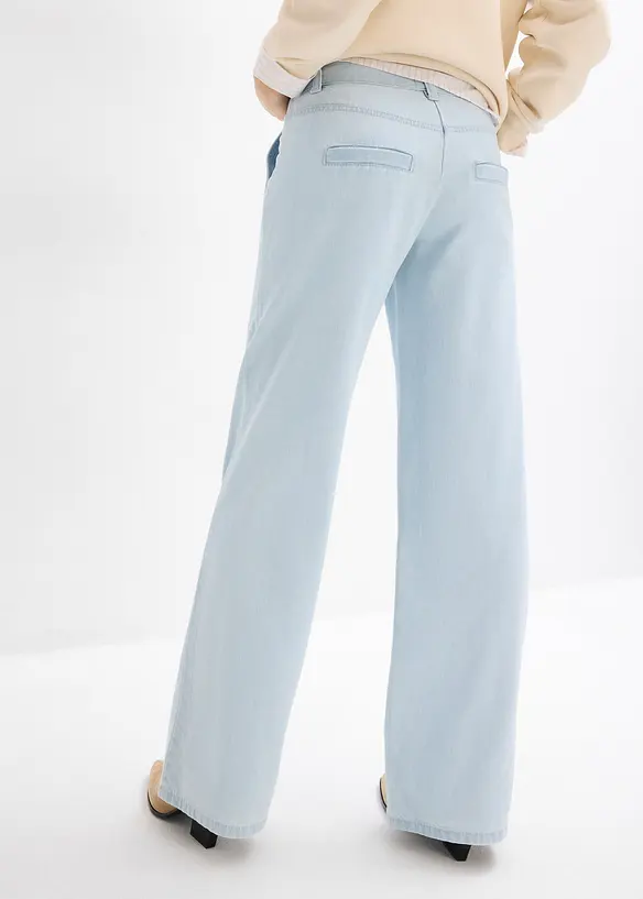 Džíny Wide Leg, Mid Waist, Super Soft, bonprix