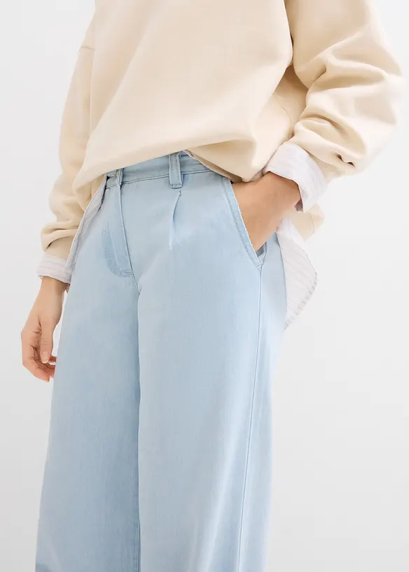 Džíny Wide Leg, Mid Waist, Super Soft, bonprix