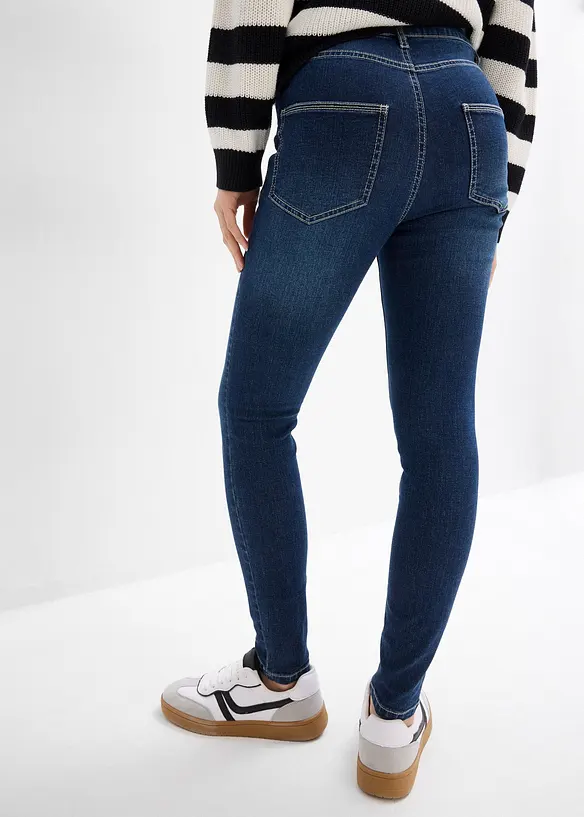 Skinny džíny se středně vysokým pasem, zkrácené, bonprix